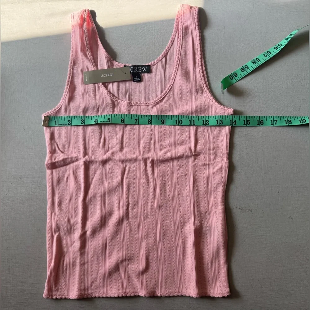 NWT JCREW 100% Cotton Pointelle tank top in Baby Pink